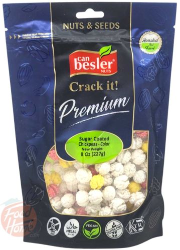 Besler Crack it! sugar coated chickpeas, colors, 8-ounce bags (case of 21)