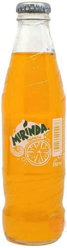 Mirinda orange soda pop in 250-ml glass bottle (case of 24)