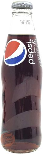Pepsi cola soda pop soft drink, 250-ml glass bottles (case of 24)