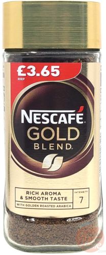 Nescafe GOLD instant ground coffee, intensity 7, 95-gram glass jars (case of 6)