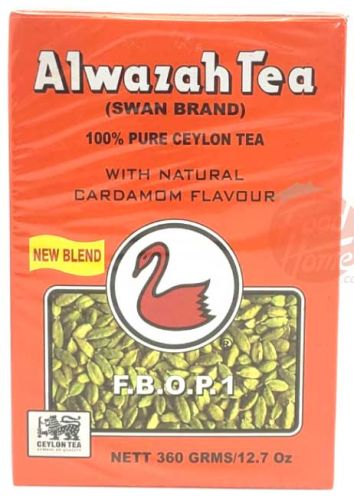 Alwazah Swan ceylon tea with natural cardamom flavour, loose 360-gram boxes (case of 20)