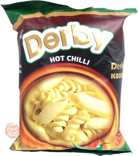 Derby hot chili potato chips 60-gram bags (case of 24)