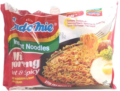 Indomie Mi goreng hot & spicy flavor instant stir-fry noodles, 80-gram packages (case of 30)