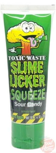 Toxic Waste Slime Licker Squeeze sour candy gel in 12x70-gram tube in display box (master case of 8)