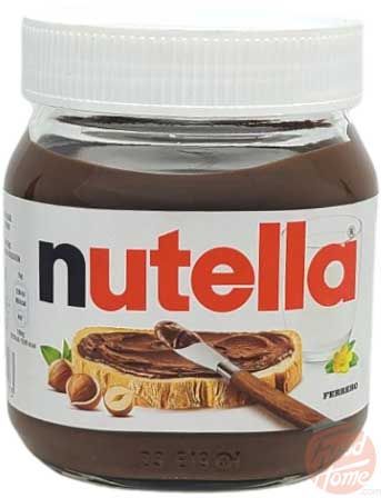 Nutella hazelnut spread, 350-gram glass jars in tray (case of 9)