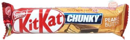 Nestle Kit Kat Chunky; peanut butter filled milk chocolate covered wafers, 42-gram wrappers (case of 24)