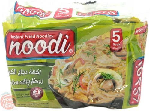 noodi chicken curry flavour noodles, 5 x 70-gram wrapper (case of 8)