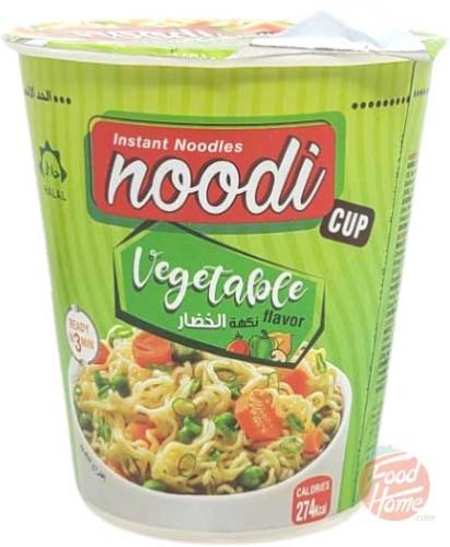 noodi vegetable flavour instant noodles, 70-gram microcups (case of 24)