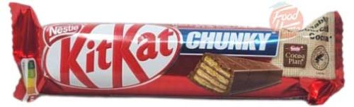 Nestle Kit Kat Chunky; milk chocolate coated wafer bar, 40-gram bar in wrapper in box (case of 24)