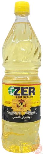 ZER best quality sunflower oil, 1-liter plastic bottle (case of 20)
