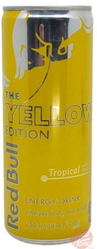 Red Bull The Yellow Edition tropical energy drink, carbonated 12x250-ml cans fridge pack (case of 2)