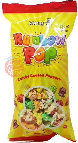 Rolets Rainbow Pop candy coated popcorn 2-ounce bag, case of 24