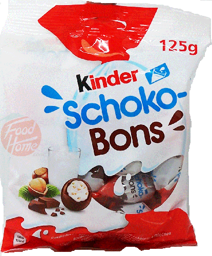 Kinder Schoko Bons candy pieces, 100-gram bag display case of 16