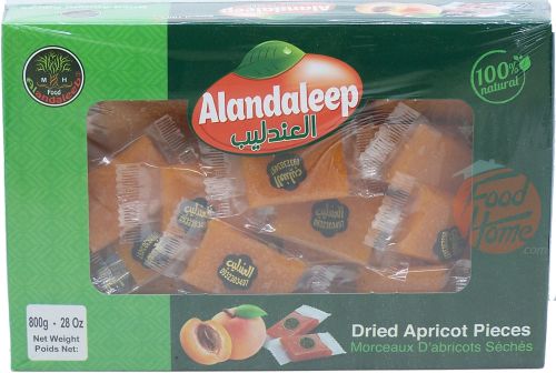Alandaleep dried apricot pieces, individually wrapped 800-gram box, case of 24