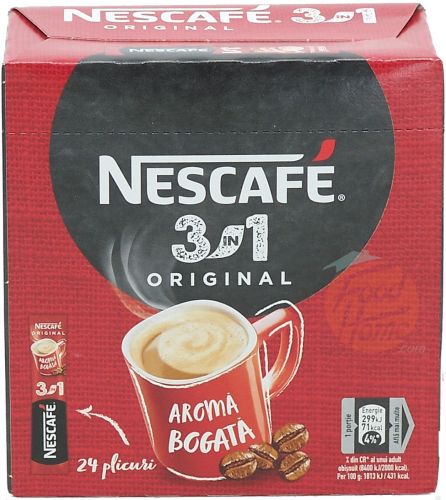 Nescafe 3 in 1 original instant coffee, 24-packets in box (case of 10)