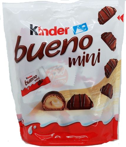 Kinder bueno mini chocolate covered wafer with hazelnut filling 108-gram stand up bag in display box (case of 16)