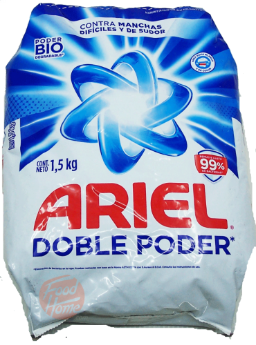 Ariel doble poder powder laundry detergent, 1.5-kilogram bags in box (case of 12)
