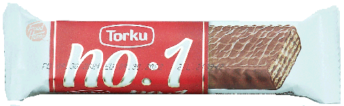 Torku no: 1 milk chocolate coated wafer with hazelnut cream, 24 x 35-gram wrappers in box (master case of 6 display boxes)