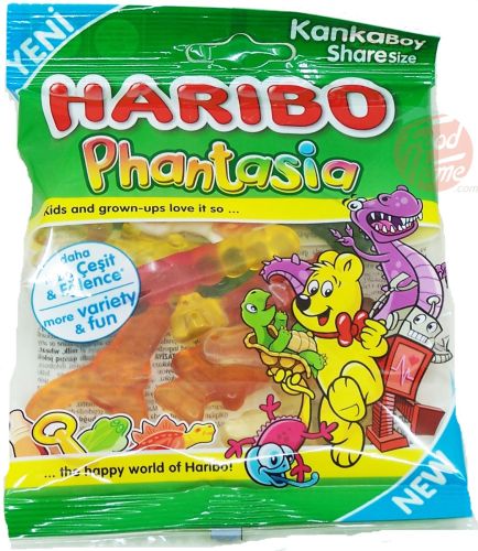 Haribo Phantasia shaped gummy candy 80-gram bags (case of 24)