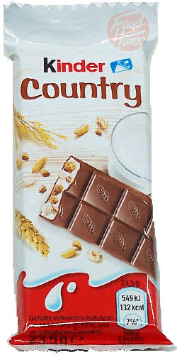 Kinder Country small chocolate bar in wrapper, 23.5-gram in display box (case of 40)