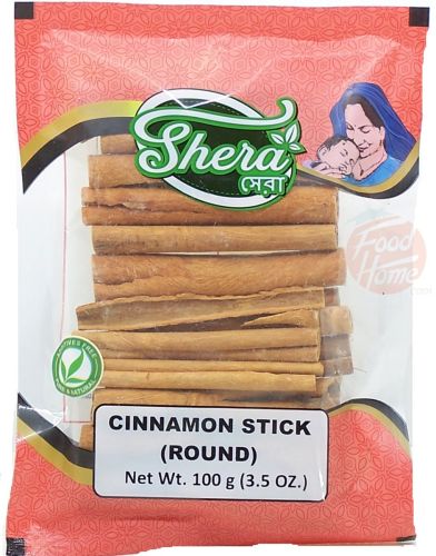 Shera cinnamon stick (round), 100-gram bags in box (case of 40)