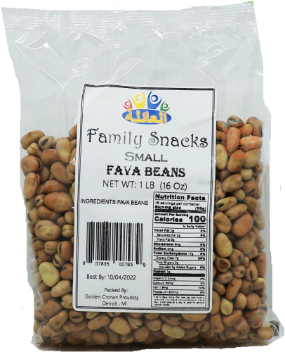 Family Snacks small fava beans 1-lb bags in box (case of 24)