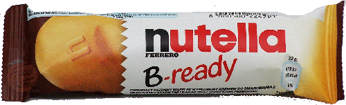 Nutella B-ready hazelnut cream filled wafer cookie, 15 x 22-gram bars in display case