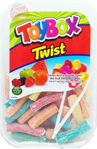 Toy box Twist mini flavors of Twist, sour rope, sour wand brick, or sour belt 24pk box