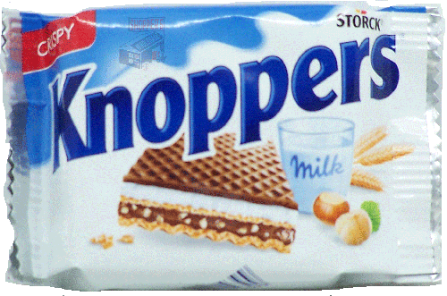 Storck Knoppers crispy milk chocolate wafers, 25-gram wrappers (case of 24)