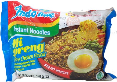 Indomie barbeque chicken flavor stir fry instant noodles, 3-ounce packets (case of 30)