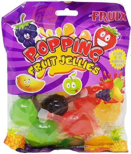 Fruix Popping fruit jellies liquid filled candies, 8-pieces in 11.29-ounce bag (case of 24)