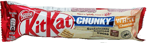 Nestle Kit Kat Chunky; chocolate filled wafers covered in white chocolate, 40-gram bars (case of 36)