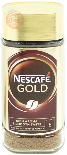 Nescafe Gold ground instant coffee, rich aroma & smooth taste, intensity 6, 200-gram jars (case of 6)