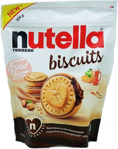 Nutella Biscuits biscuit croquant with nutella filling, 304-gram stand up bags (box of 10)