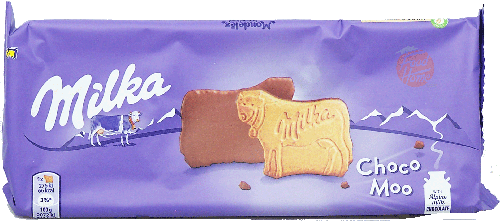 Milka Choco Moo milk chocolate creme filled cookies, 120-gram packages