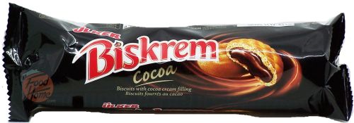 Ulker Biskrem cocoa cream filled biscuits, 24 x 110-gram wrapper display boxes (master case of 6)