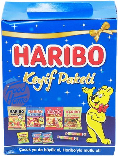 Haribo Keyif Paketi gummy candy assortment gift, 400-gram box (case of 12)