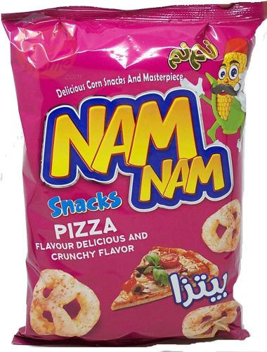 Nam Nam pizza flavor crunchy snack chips, 140-gram bag (case of 15)