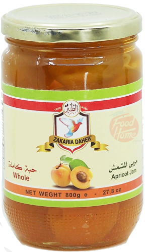 Zakaria Daher whole apricot jam, 800-gram glass jars (case of 12)