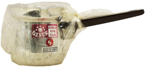 Oznur  aluminum, mutfak, esyalari, tea warmer with handle, made in Turkey 1ct Wrapper