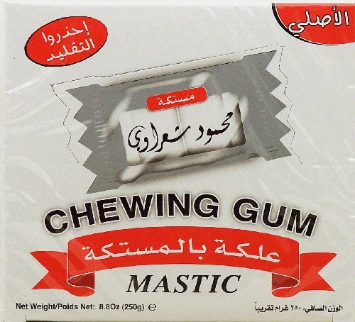 Mahmoud Sharawi  mastic chewing gum, individually wrapped bi-packs 8.8oz display boxes (case of 12)