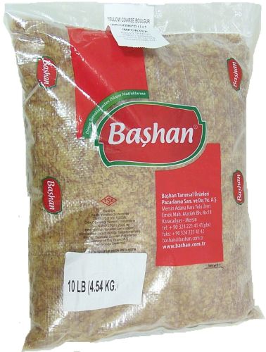 Bashan  yellow coarse boulgur wheat with vermicelli #3 10lb Bag