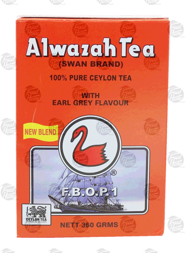Alwazah Swan Brand loose ceylon tea with earl grey flavour 360-gram box (case of 20)