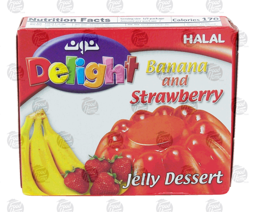 Noon Delight banana and strawberry flavor jelly dessert 120g Box