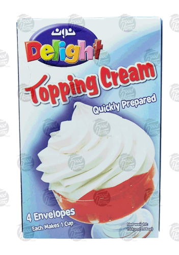 Noon Delight topping cream, 4-envelopes 144g Box