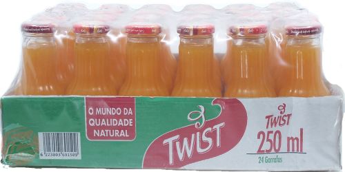 Sakr Twist mango nectar, 250-gram glass bottles 24pk Tray
