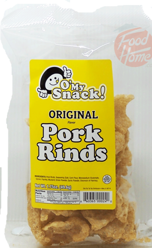 O' My Snack!  pork rinds, original 1.75oz Bag case of 24