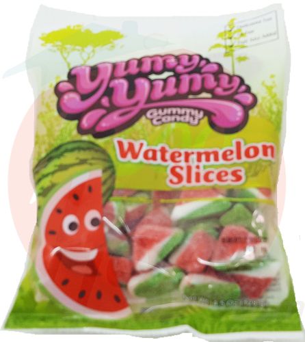 Yummy Yummy Watermelon Slices gummy candy 4.5oz Hanging Bag