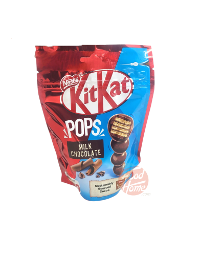 Nestle Kit Kat Pops; milk chocolate covered wafer bites 140-gram stand up zip bags (case of 10)