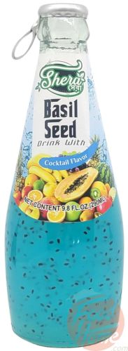 Shera basil seed drink with cocktail flavor 290-ml glass bottles (case of 24)